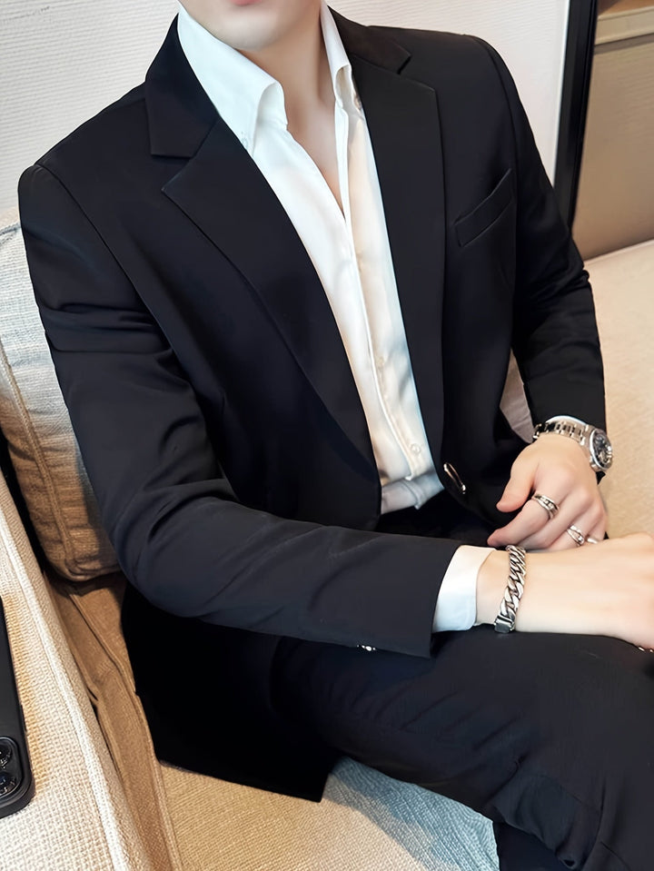 Classic Black Men's Blazer - Lars-S-Nora Luxe