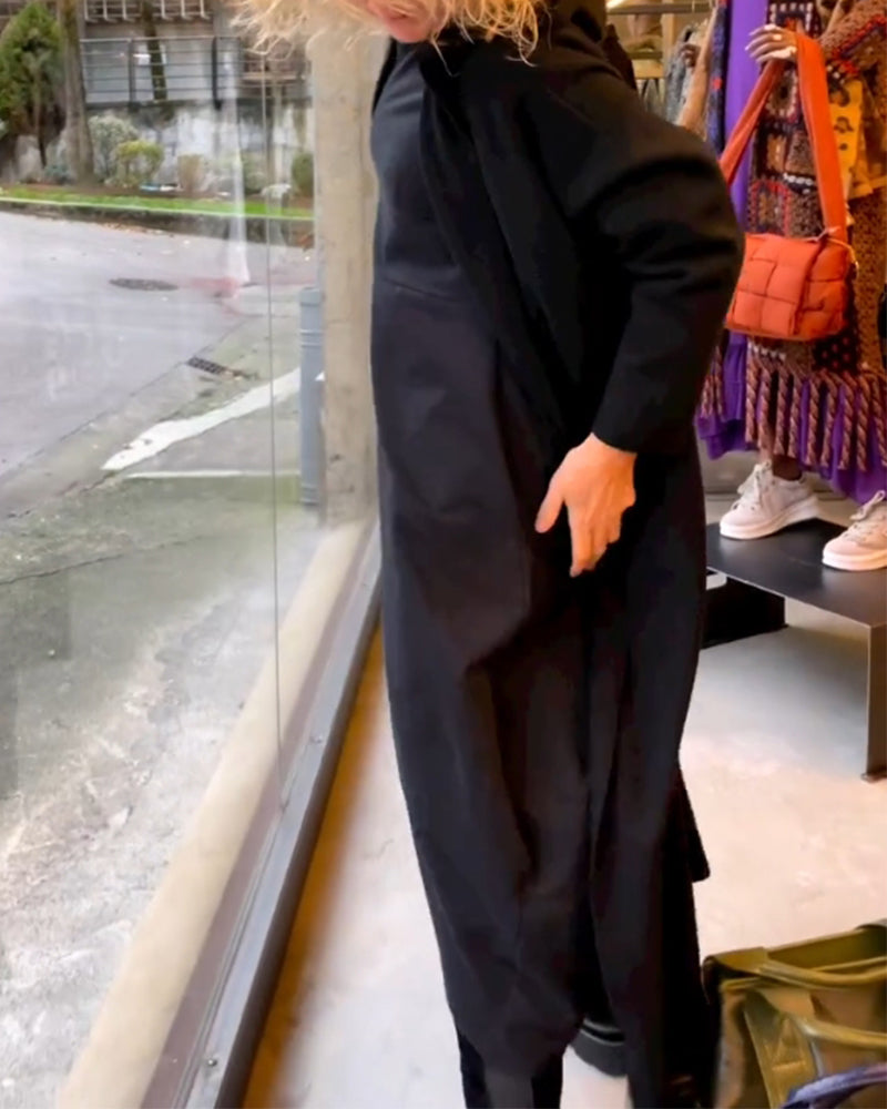 Classic Black Midi Dress - Sofia-S-Nora Luxe