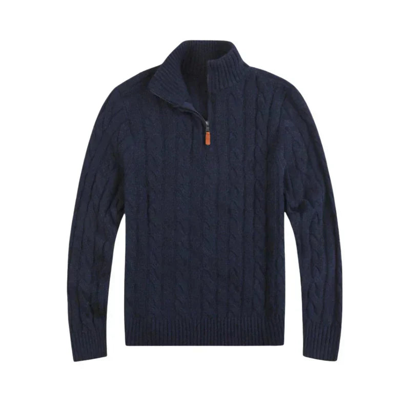 Classic Cable Sweater for Men - Henry-Sea-S-Nora Luxe