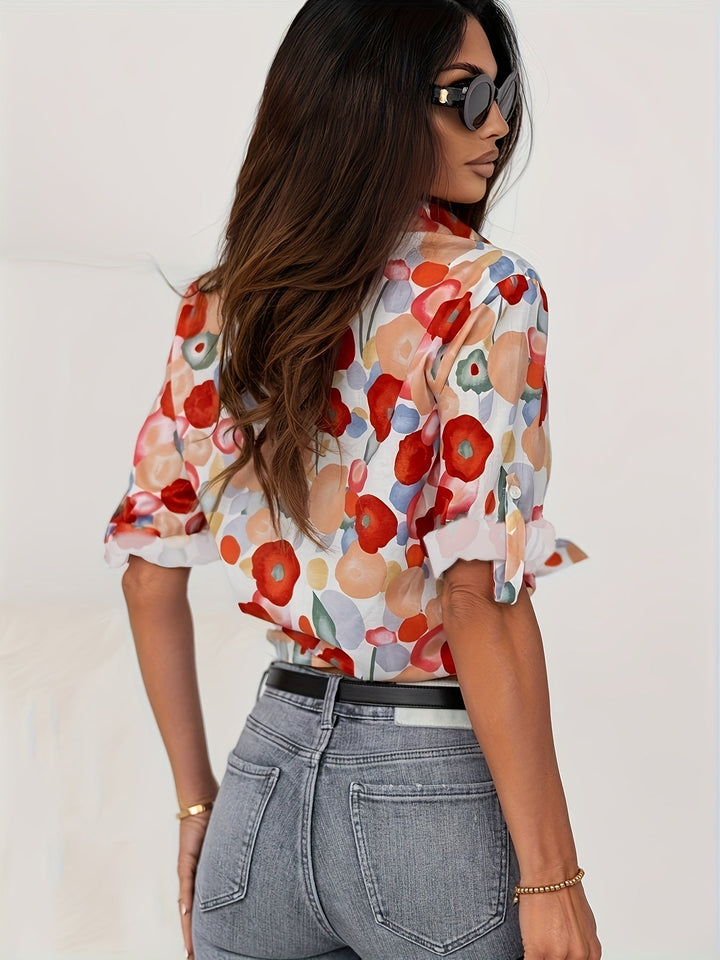 Classic Collared Blouse with Long Sleeves - Sophia-S-Nora Luxe