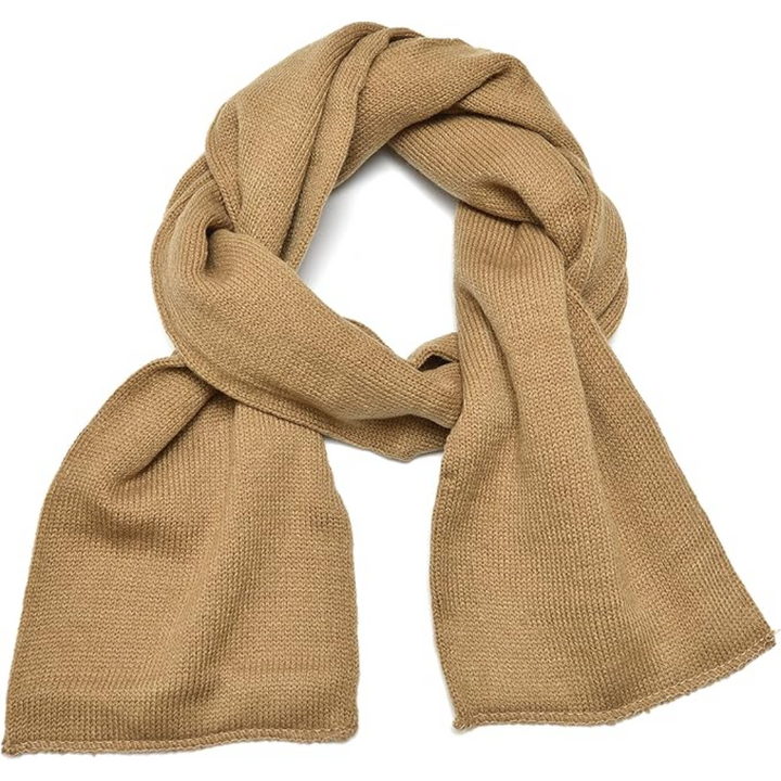 Classic Double Layer Knit Winter Scarf for Men - Xander-Marine Blue-Nora Luxe