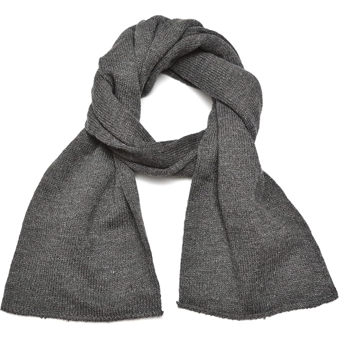 Classic Double Layer Knit Winter Scarf for Men - Xander-Marine Blue-Nora Luxe