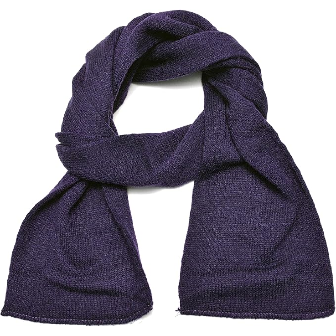 Classic Double Layer Knit Winter Scarf for Men - Xander-Marine Blue-Nora Luxe