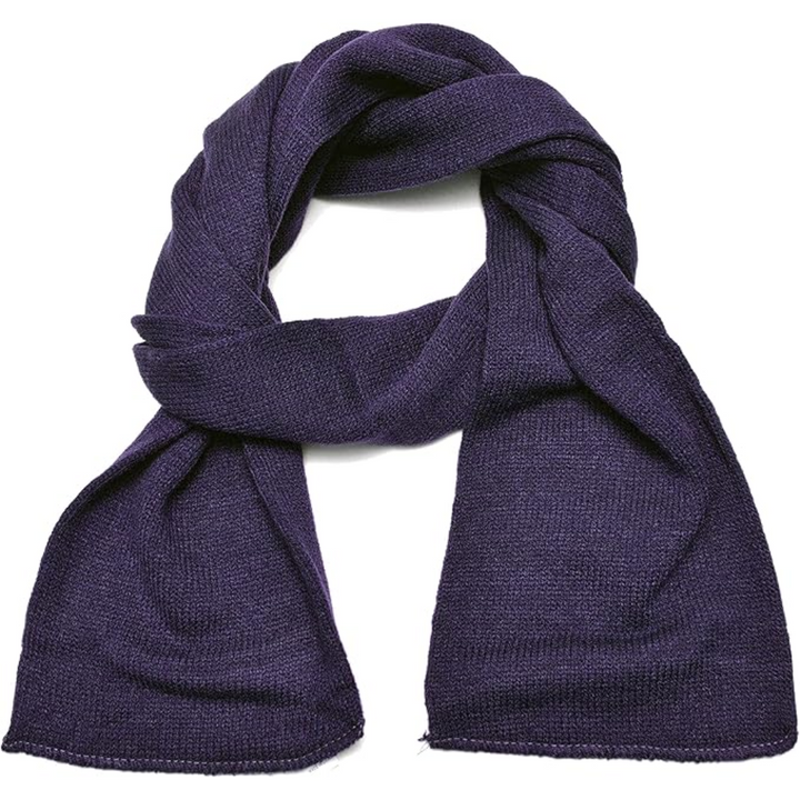 Classic Double Layer Knit Winter Scarf for Men - Xander-Marine Blue-Nora Luxe