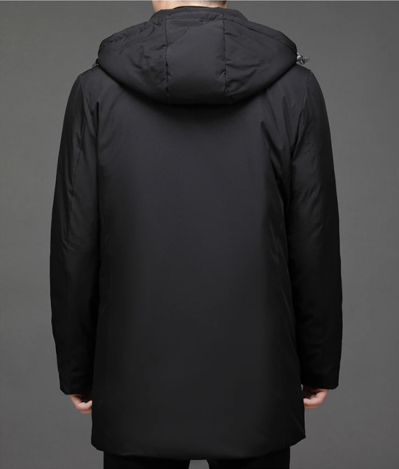 Classic Down Jacket with Hood - Victor-Dark green-L-Nora Luxe
