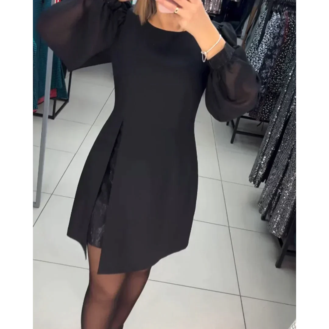 Classic Dress with Long Sleeves - Isabelle-S-Nora Luxe