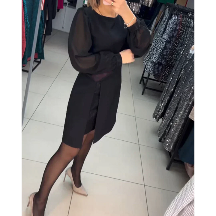 Classic Dress with Long Sleeves - Isabelle-S-Nora Luxe