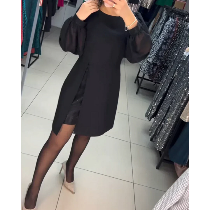 Classic Dress with Long Sleeves - Isabelle-S-Nora Luxe