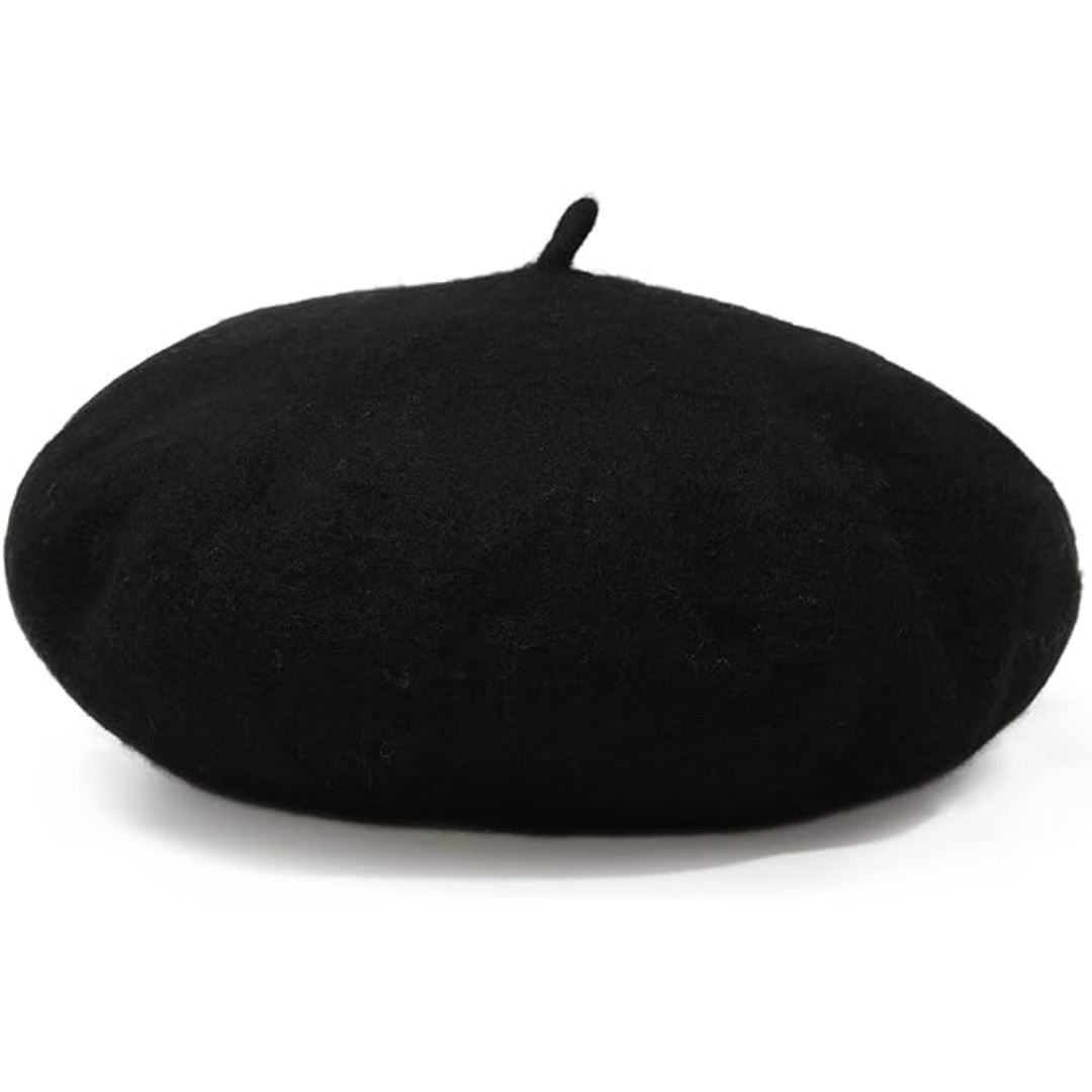 Classic French Wool Beret – Evelyne-Dark Green-Nora Luxe