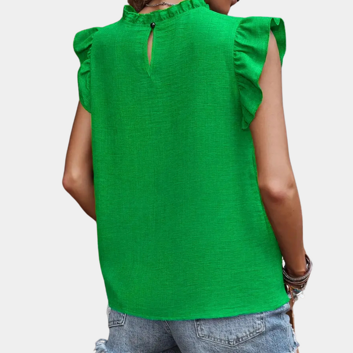 Classic Green Blouse for Women - Celeste-XS-Nora Luxe