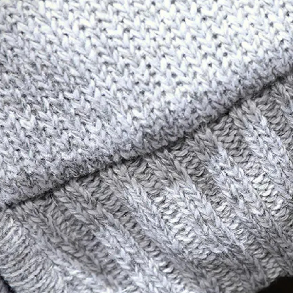 Classic Knitted Hoodie for Men - Milan-Black-S-Nora Luxe