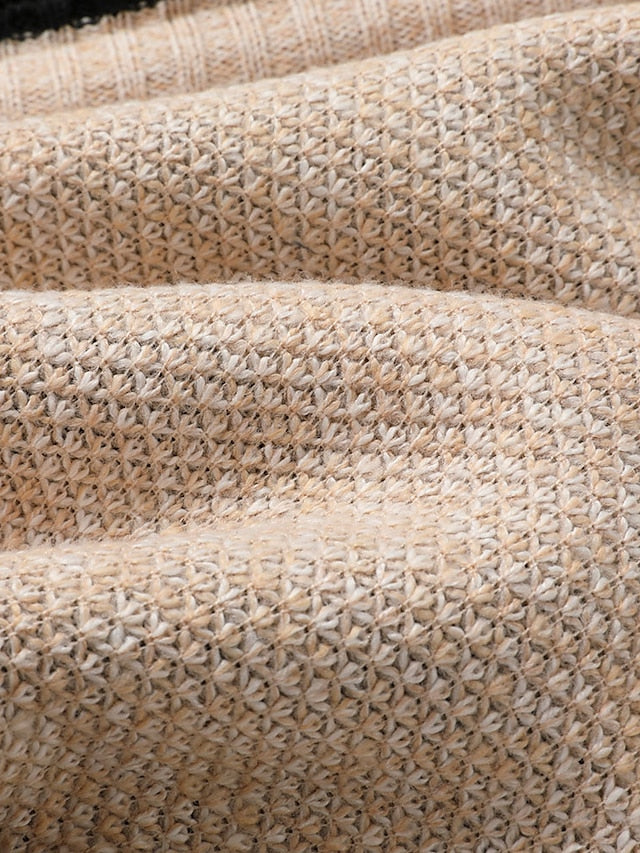 Classic Knitted Men's Sweater - Oscar-Khaki-M-Nora Luxe