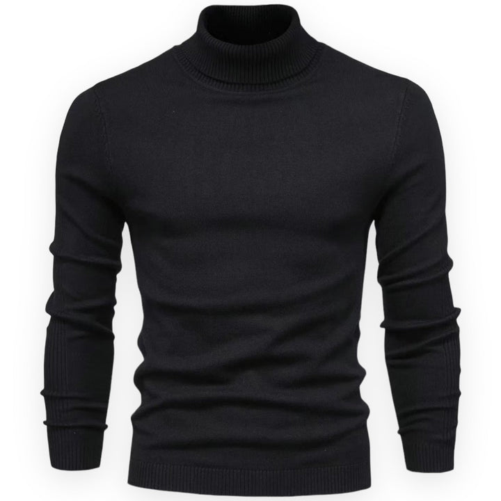 Classic Knitted Men's Sweater - Valen-Black-S-Nora Luxe