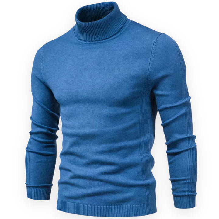 Classic Knitted Men's Sweater - Valen-Blue-S-Nora Luxe