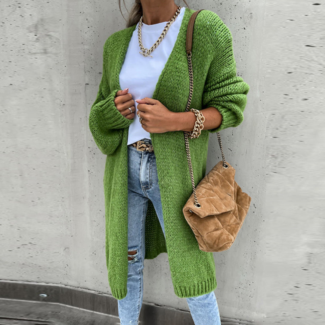 Classic Ladies Cardigan - Camile-Green-S-Nora Luxe