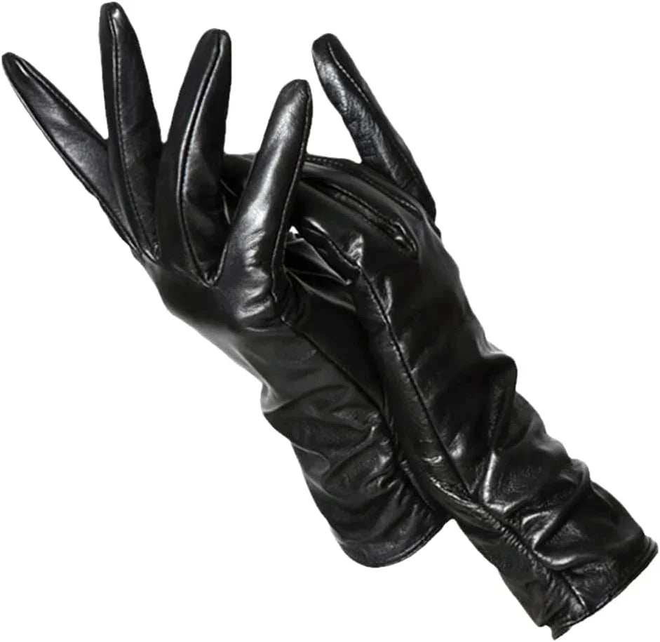 Classic Leather Women's Gloves - LuxLeather-Black-S-Nora Luxe