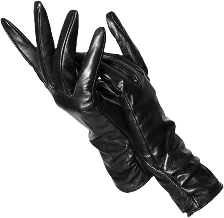 Classic Leather Women's Gloves - LuxLeather-Black-S-Nora Luxe
