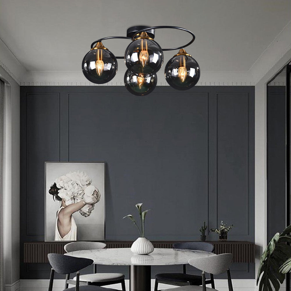Classic LED Ceiling Light - LumiAura-Smoke grey-Daylight-4-Nora Luxe