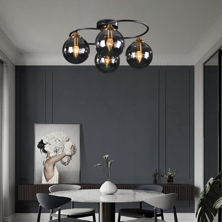 Classic LED Ceiling Light - LumiAura-Smoke grey-Daylight-4-Nora Luxe