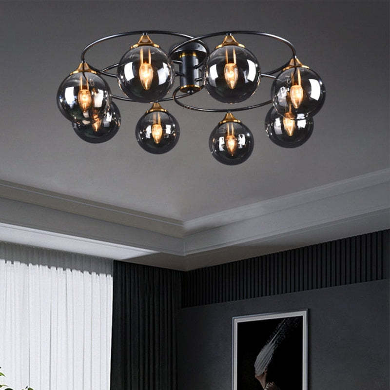 Classic LED Ceiling Light - LumiAura-Smoke grey-Daylight-8-Nora Luxe