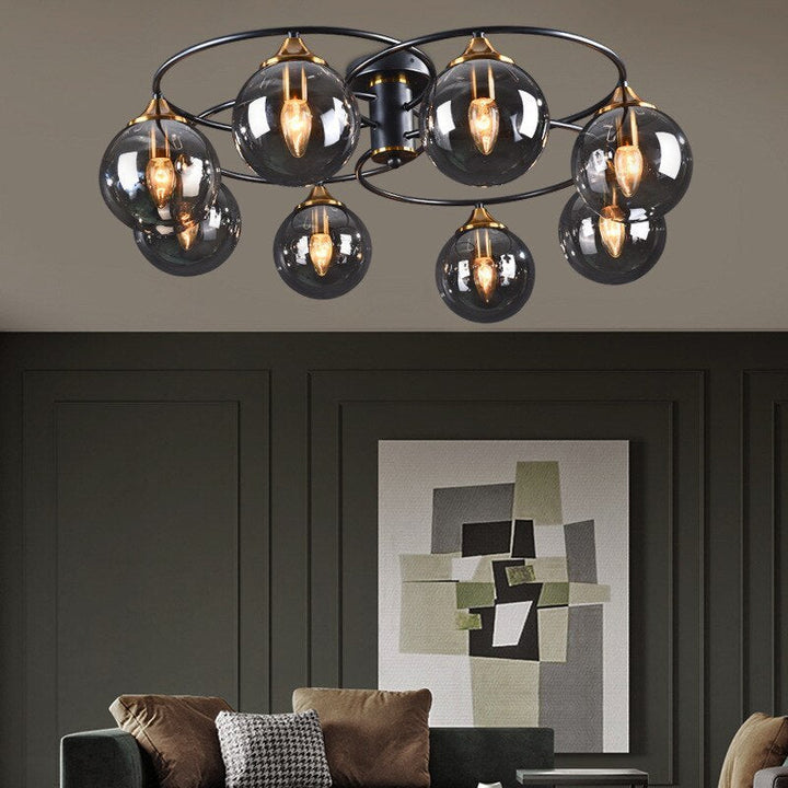 Classic LED Ceiling Light - LumiAura-Smoke grey-Warm white-8-Nora Luxe