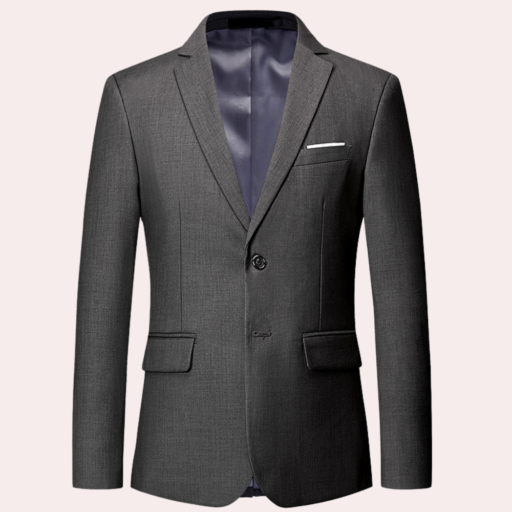 Classic Men's Blazer - Ariston-Gray-46-Nora Luxe