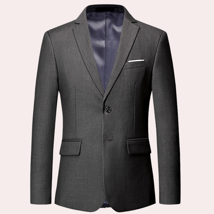 Classic Men's Blazer - Ariston-Gray-46-Nora Luxe