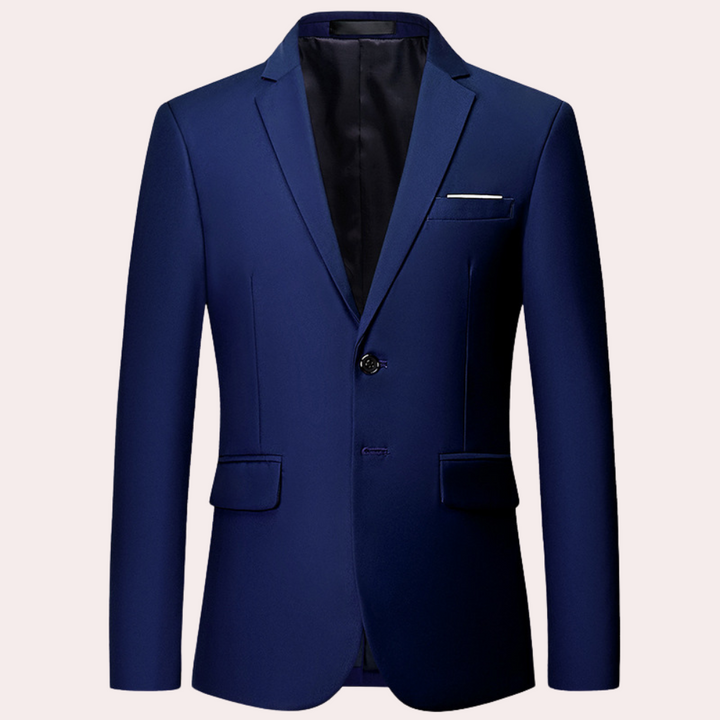 Classic Men's Blazer - Ariston-Royal Blue-46-Nora Luxe