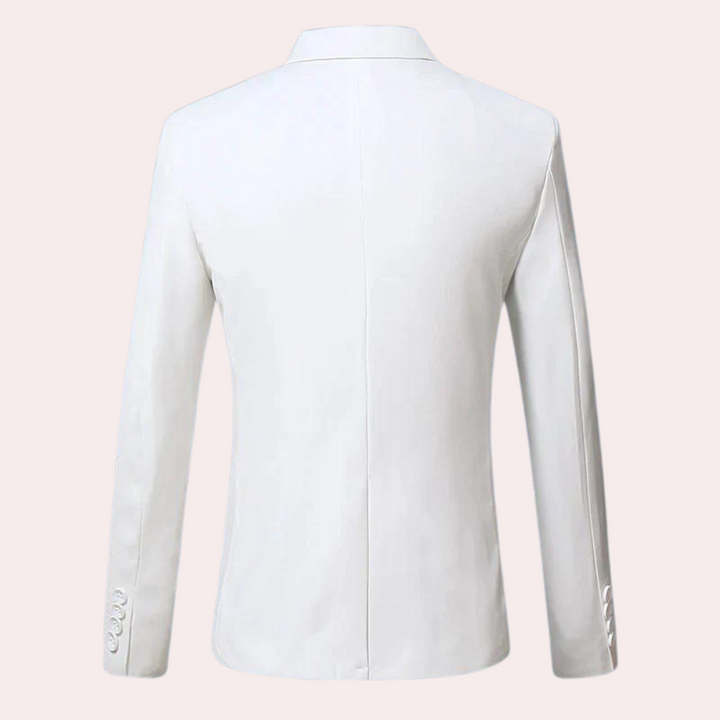 Classic Men's Blazer - Ariston-White-46-Nora Luxe