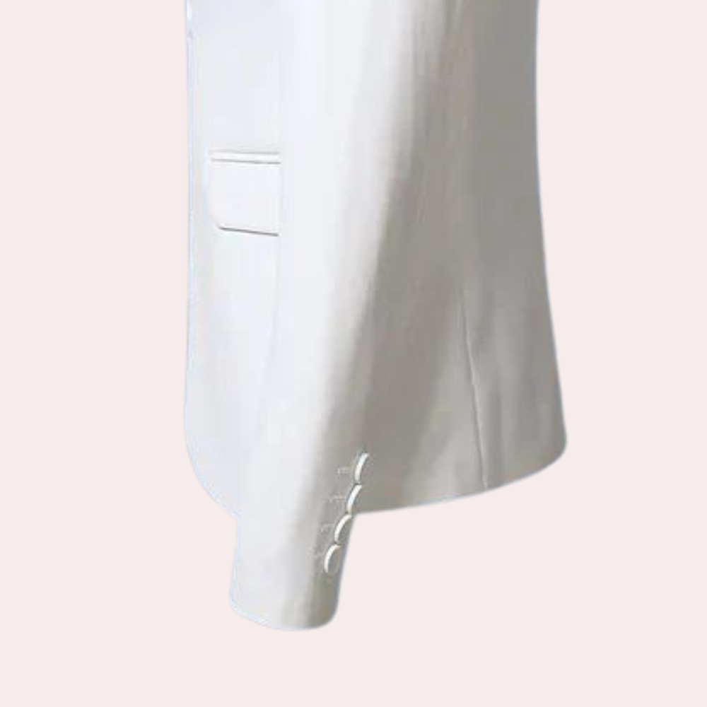 Classic Men's Blazer - Ariston-White-46-Nora Luxe