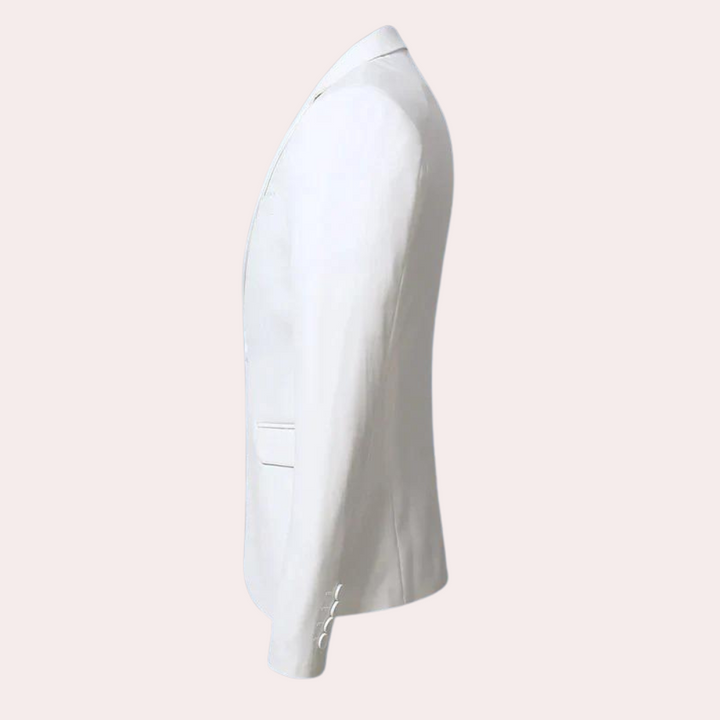Classic Men's Blazer - Ariston-White-46-Nora Luxe