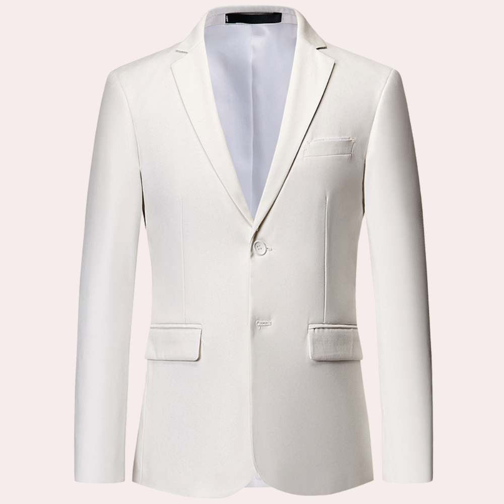 Classic Men's Blazer - Ariston-White-46-Nora Luxe