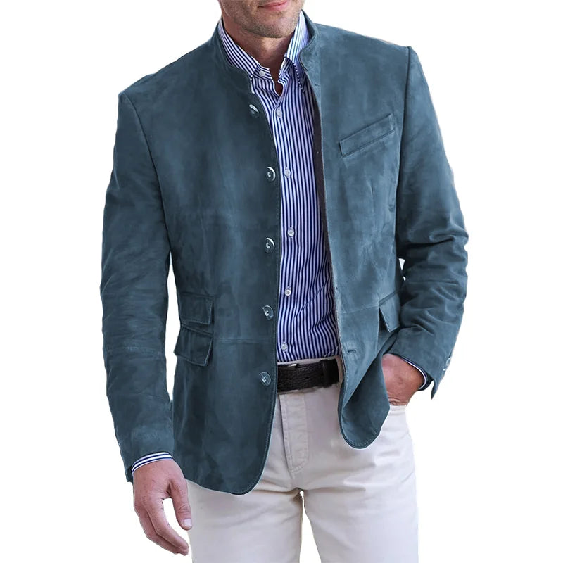 Classic Men's Coat - Maxim-Blue-S-Nora Luxe