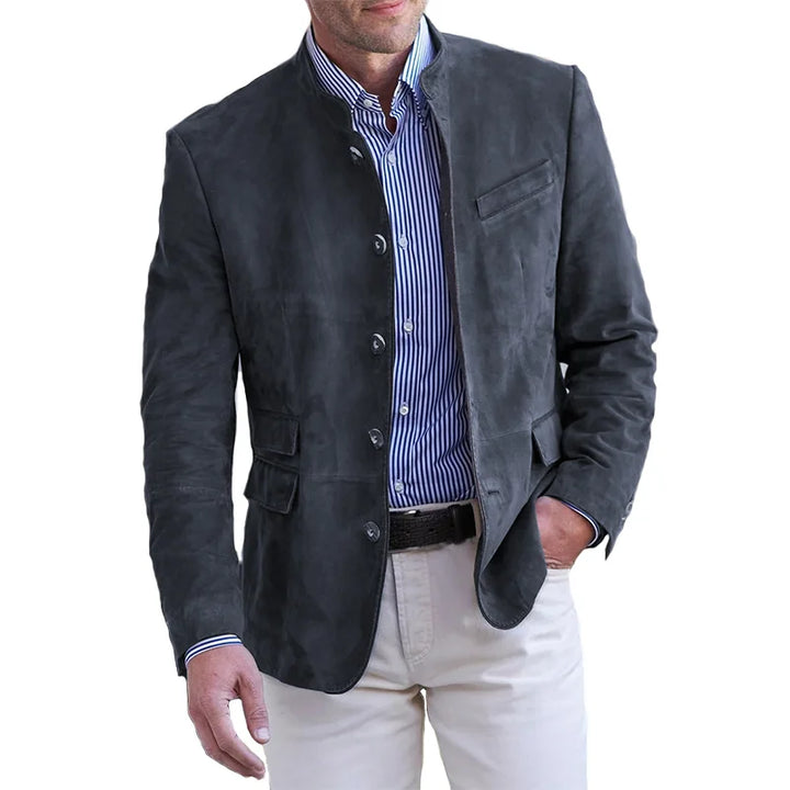 Classic Men's Coat - Maxim-Marine Blue-S-Nora Luxe