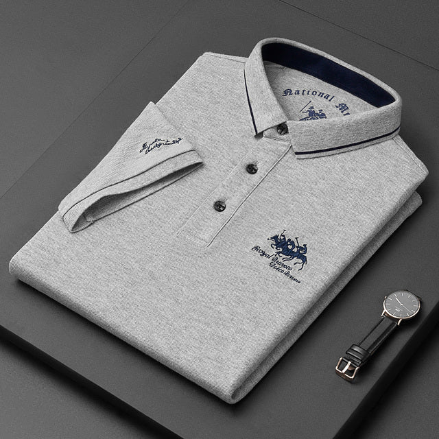Classic Men’s Polo - Hamilton-Gray-M-Nora Luxe