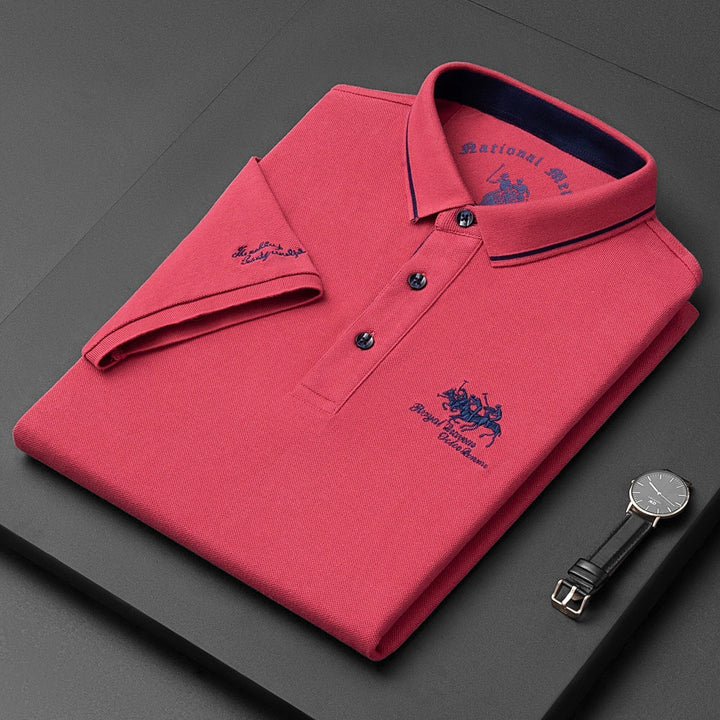 Classic Men’s Polo - Hamilton-Red-M-Nora Luxe