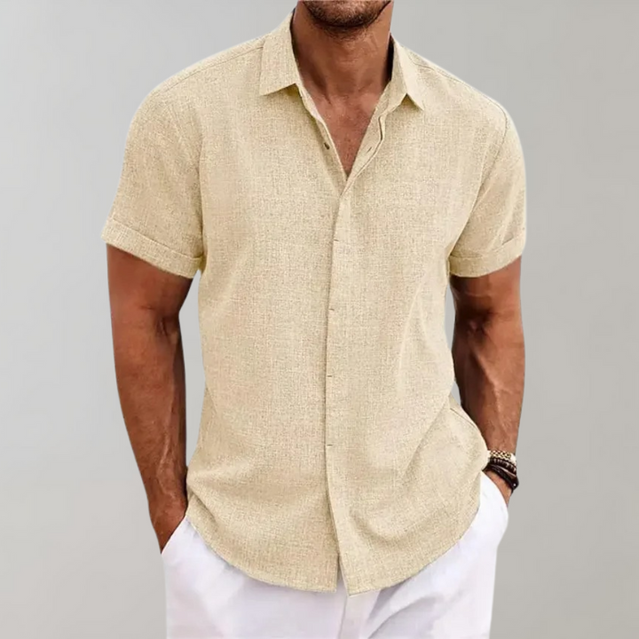 Classic Men's Polo - Harrison-Beige-S-Nora Luxe