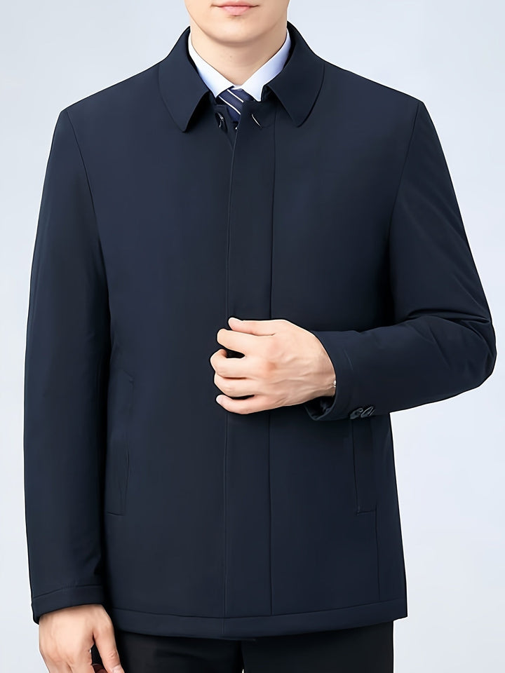 Classic Men's Trench Coat – Renovan-Dark blue-S-Nora Luxe