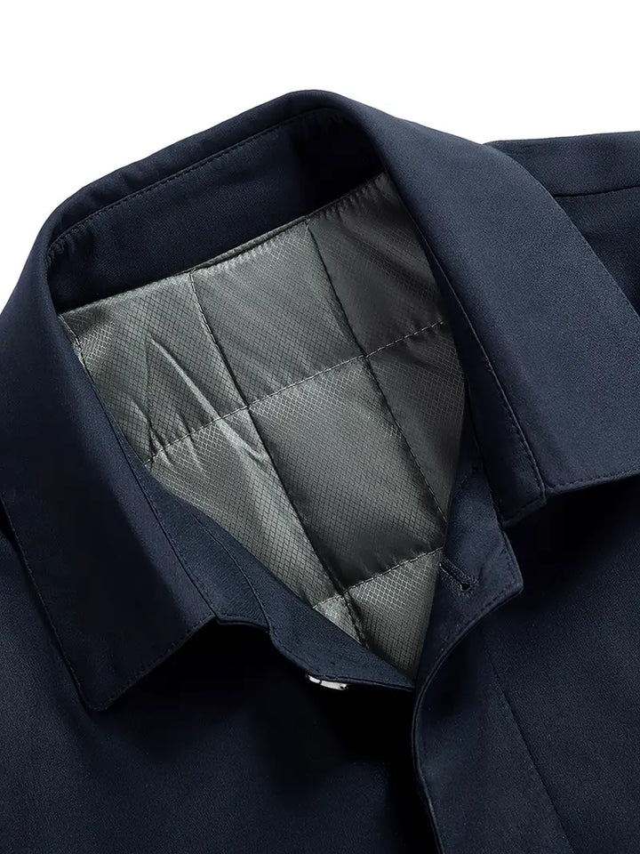 Classic Men's Trench Coat – Renovan-Dark blue-S-Nora Luxe