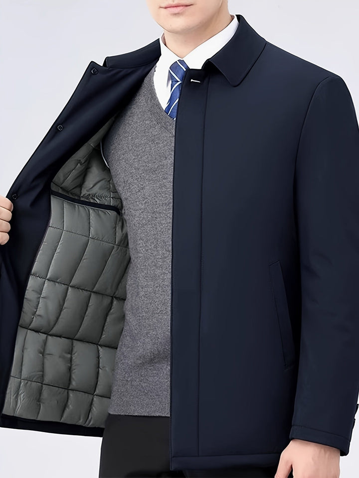 Classic Men's Trench Coat – Renovan-Dark blue-S-Nora Luxe