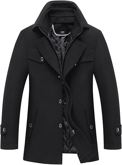 Classic Men's Winter Blazer - Luca-Black 2-S-Nora Luxe