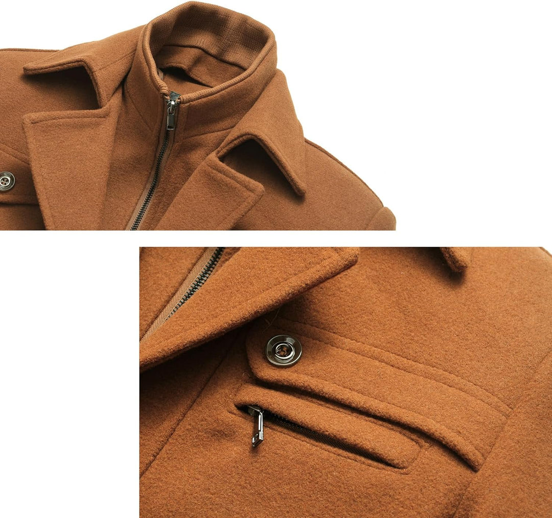 Classic Men's Winter Blazer - Luca-Brown-S-Nora Luxe