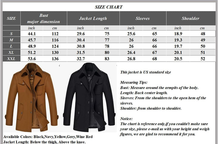 Classic Men's Winter Blazer - Luca-Brown-S-Nora Luxe