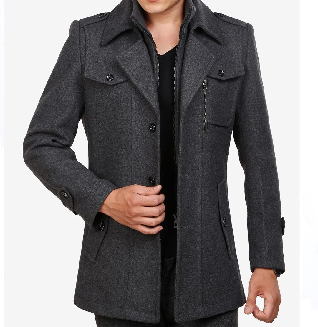 Classic Men's Winter Blazer - Luca-Brown-S-Nora Luxe