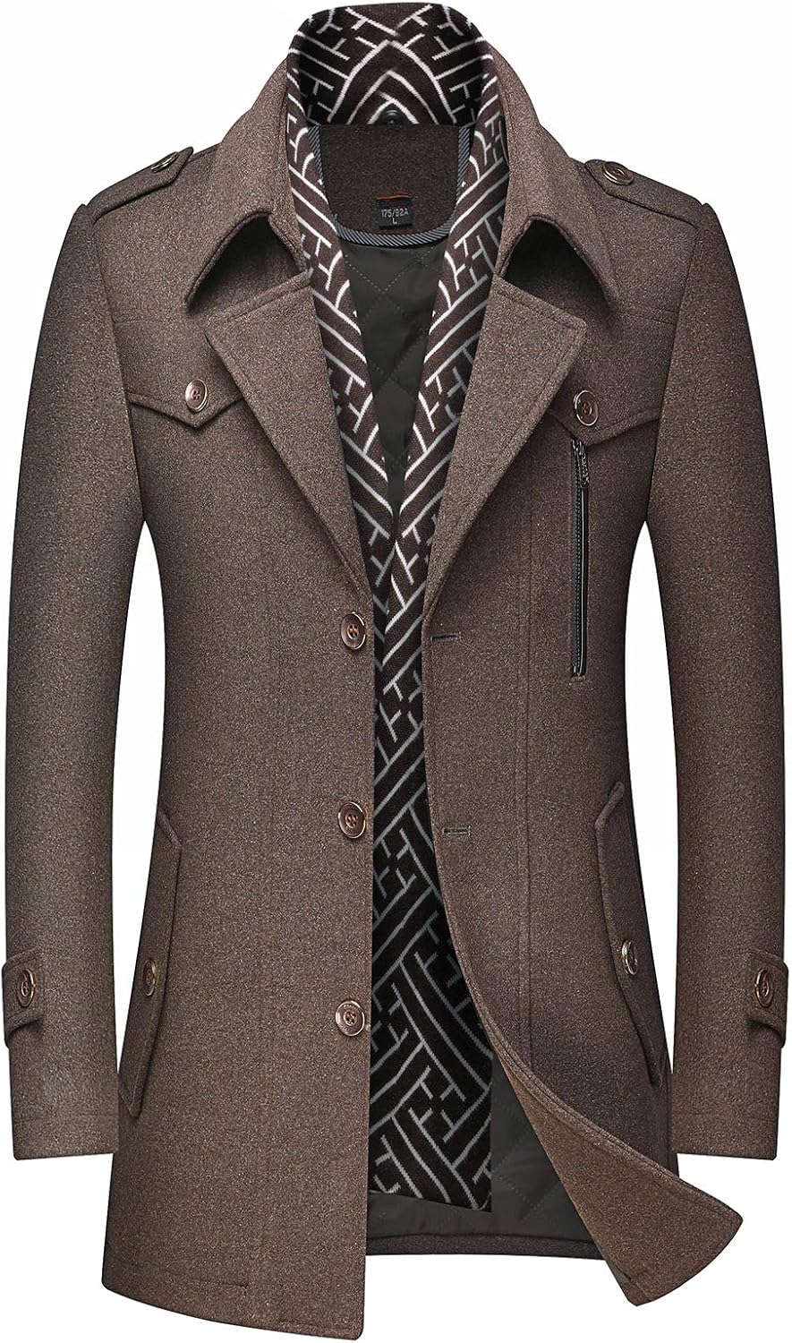 Classic Men's Winter Blazer - Luca-Brown-S-Nora Luxe