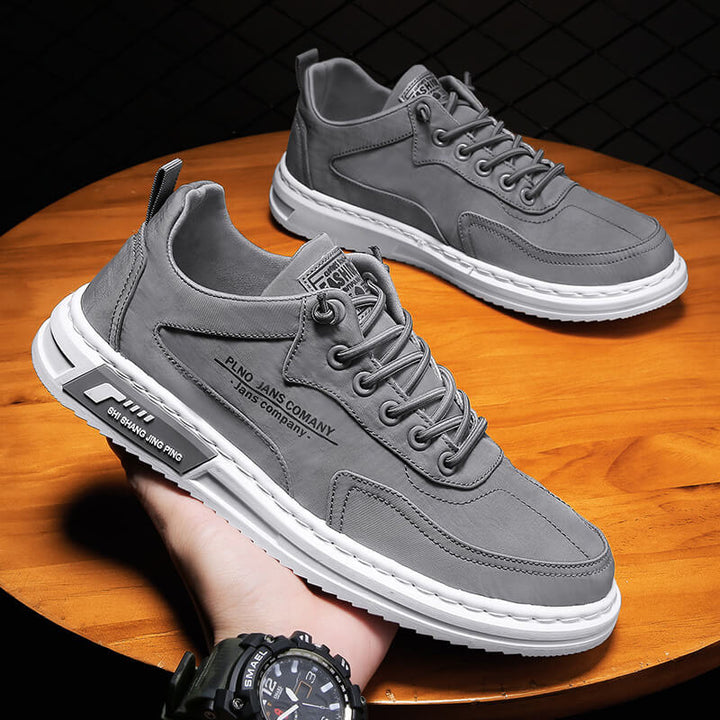 Classic Orthopaedic Men's Sneakers - Oscar-Gray-6-Nora Luxe
