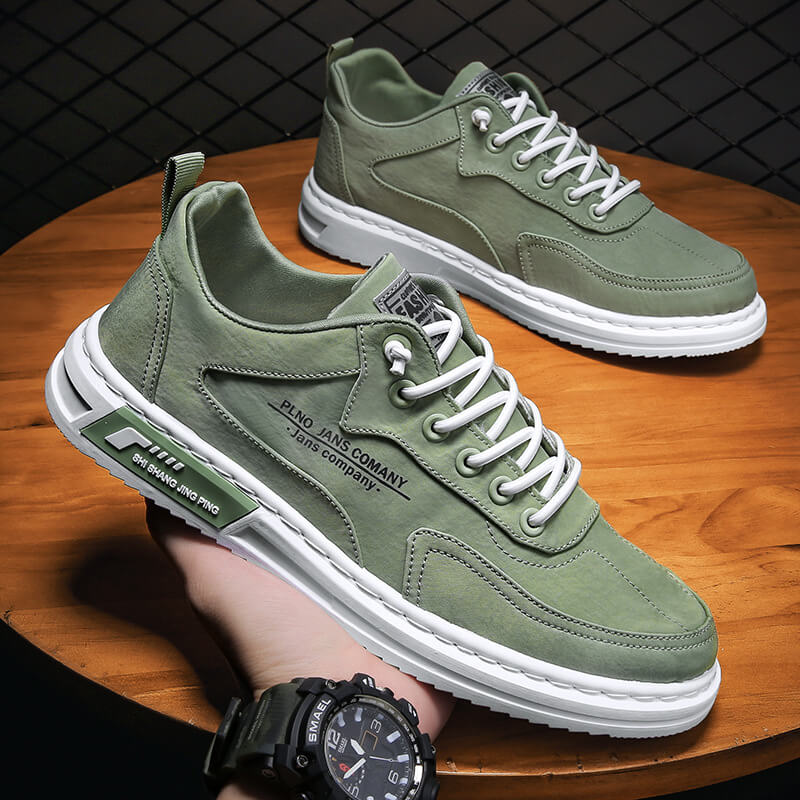 Classic Orthopaedic Men's Sneakers - Oscar-Green-6-Nora Luxe