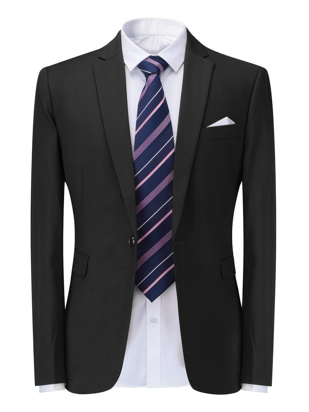 Classic Plain Men's Blazer - Floris-Black-XS-Nora Luxe