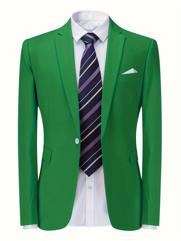 Classic Plain Men's Blazer - Floris-Green-XS-Nora Luxe