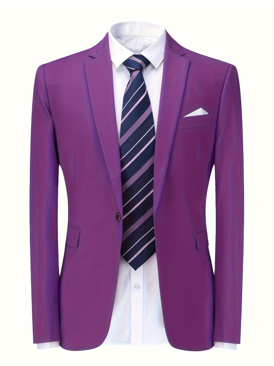 Classic Plain Men's Blazer - Floris-Purple-XS-Nora Luxe